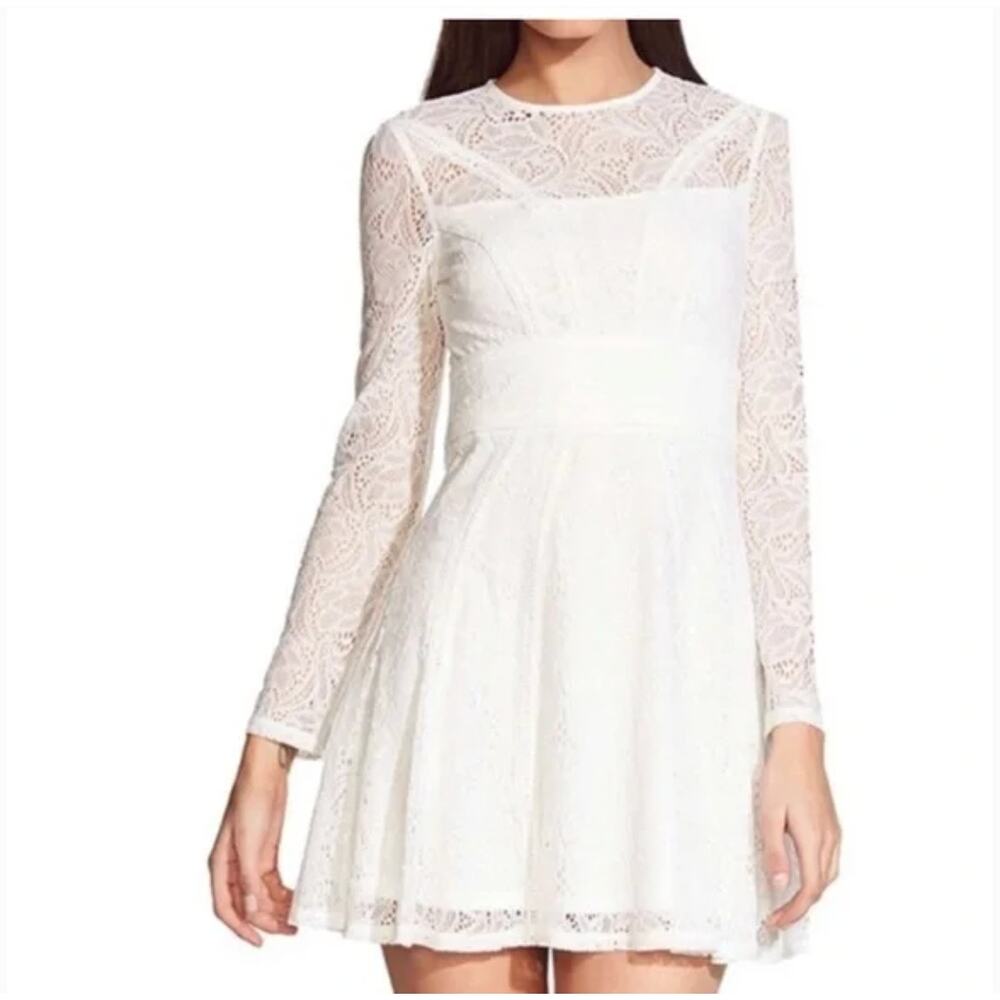 Anthropologie Bardot Tiana White Lace Dress Sz XS